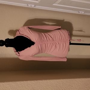 Pink/mauve ruched dress